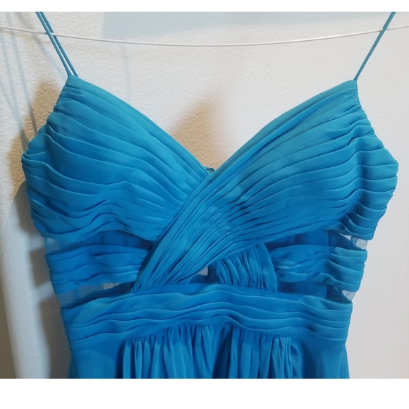 Turquoise Blue Hi-Low Dress - Picture 4 of 6